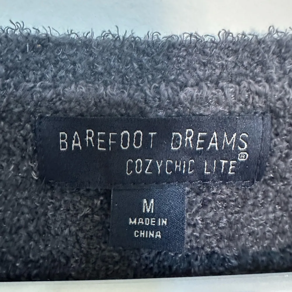 Barefoot Dreams Cozychic Lite Crewneck Pullover Sweater Blue Size M - Image 4