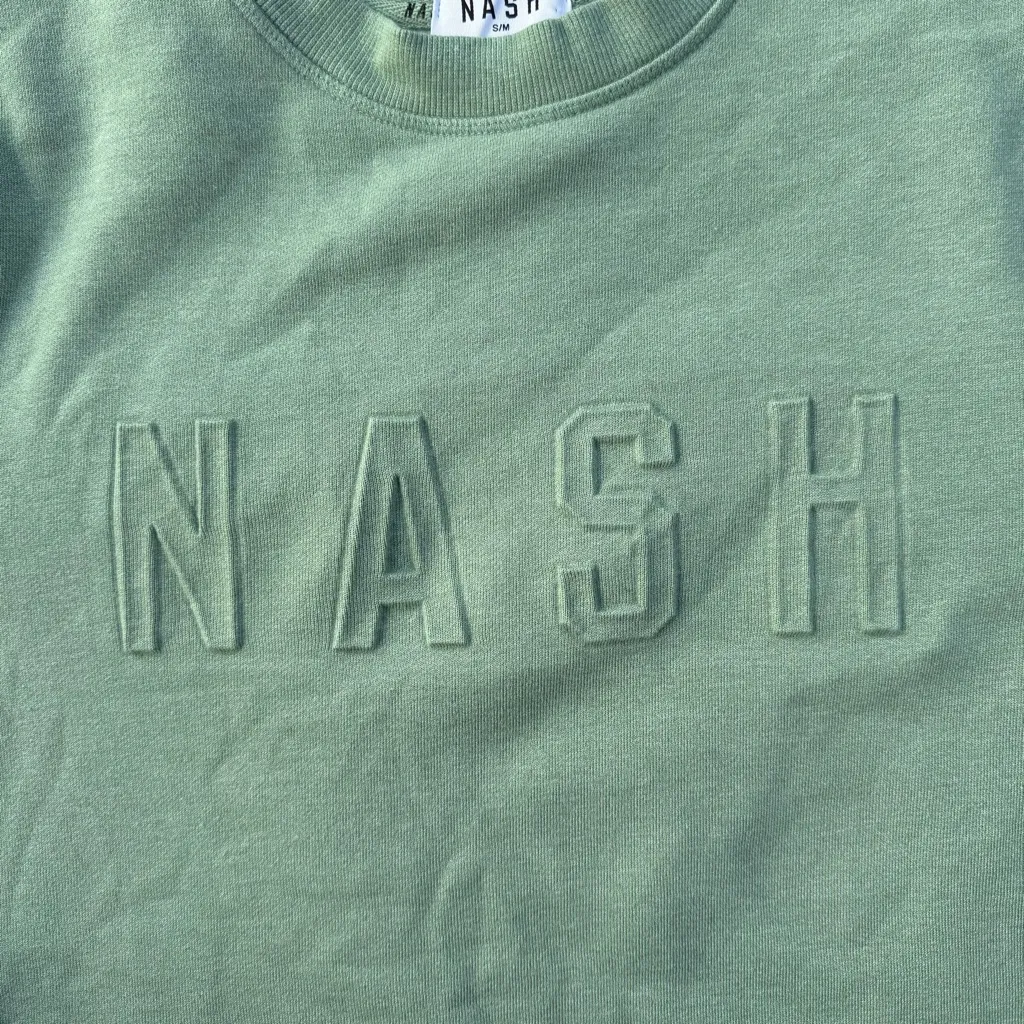 NASH Soft Green Crewneck Sweatshirt, Size S/M - Image 4