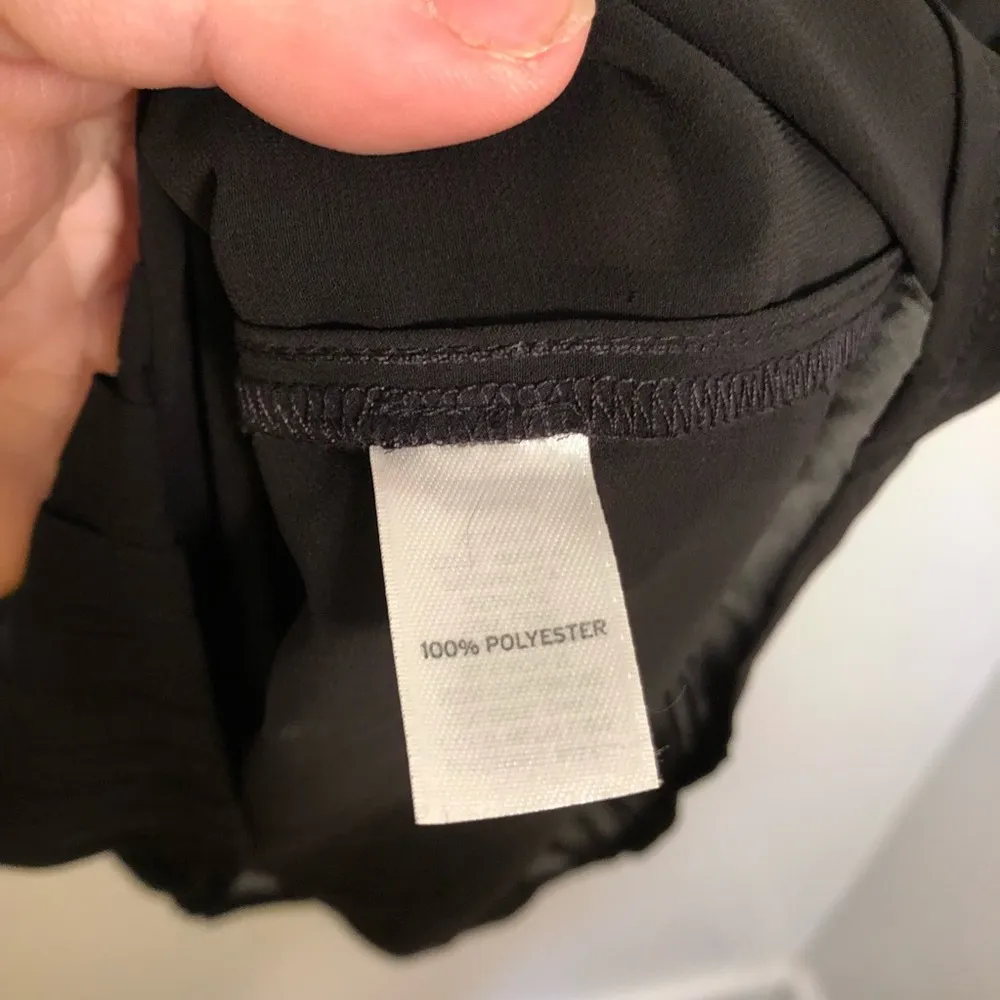 14th & Union Cap Sleeve Blouse Black Sheer - Image 7