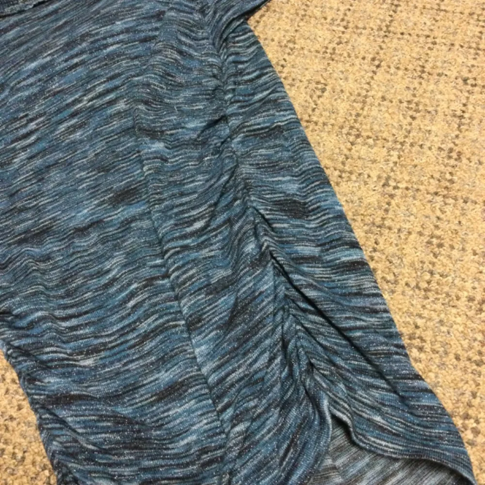 Apt. 9 Teal Black Silver Cowl Neck Short Sleeve Sweater Size Medium - Image 5