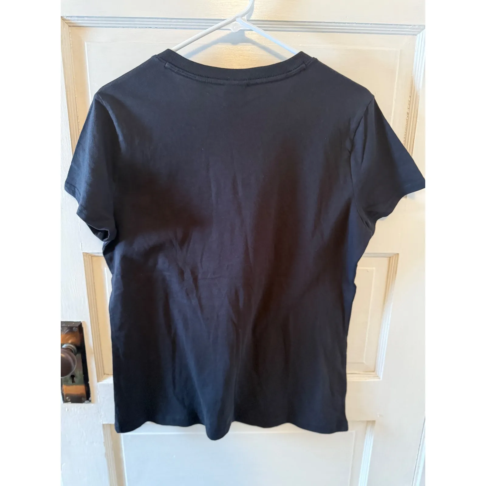 Harley Davidson Motorcycles Vintage V Neck Black T Shirt Womens size large - Image 2