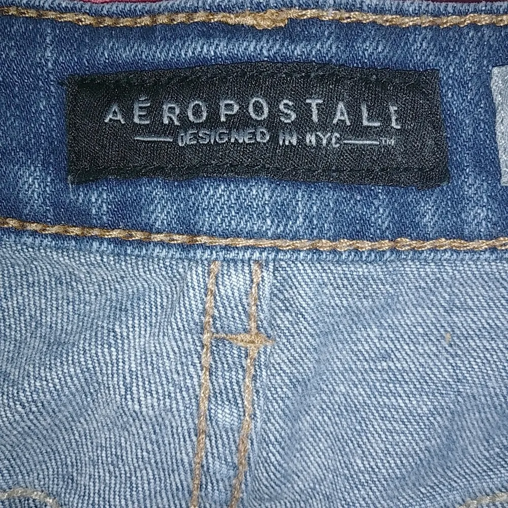 Aeropostale High Waisted Shorty 27 6 Distressed Jeans Shorts - Image 9