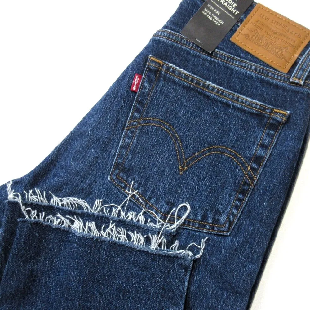 NWT  Wedgie Straight in Salsa Roll Stretch Denim Crop Fray Jeans 27 - Image 6