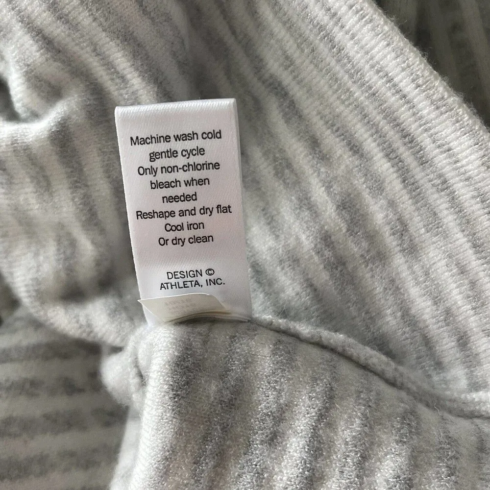 Athleta Small A-Line Tank Sweater Dress Chills and Valleys Striped Sleeveless - Image 7