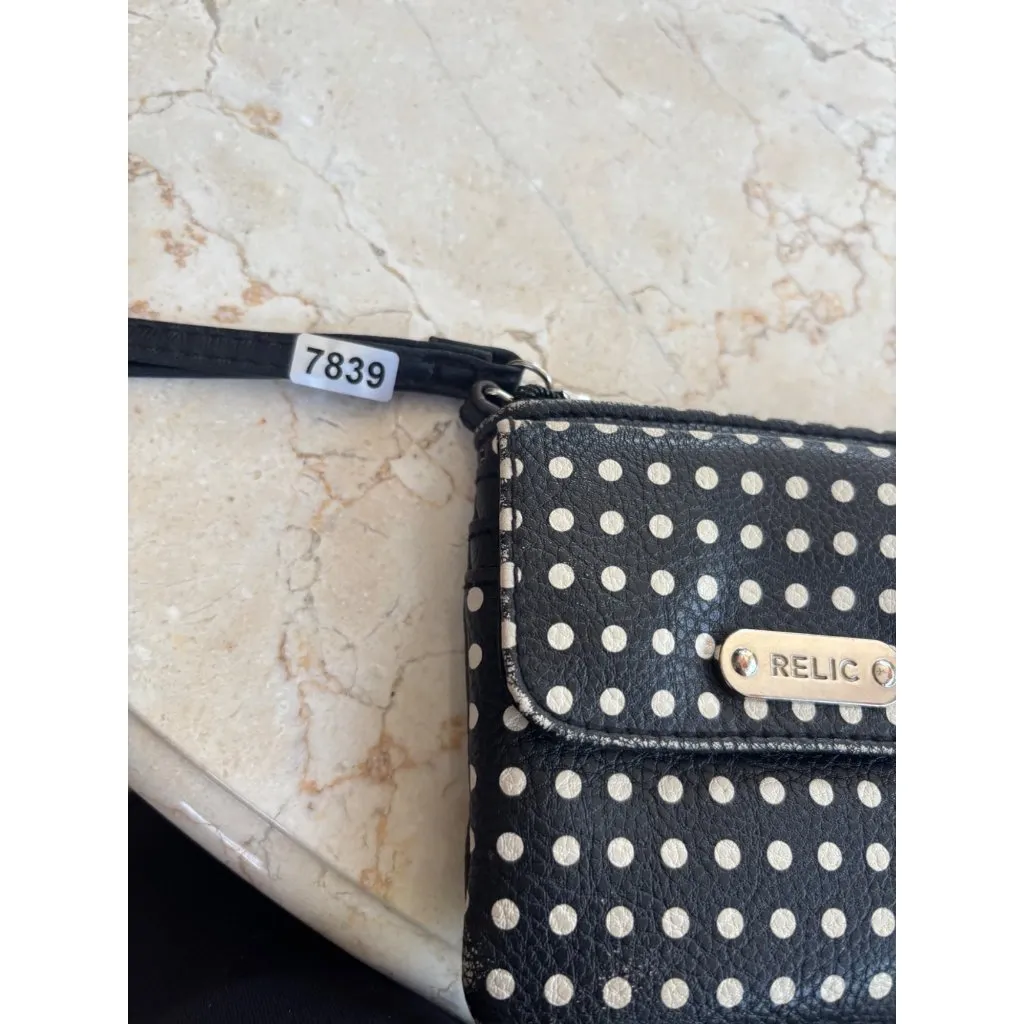 Relic Black & White Polka Dot Wristlet Clutch - Image 2