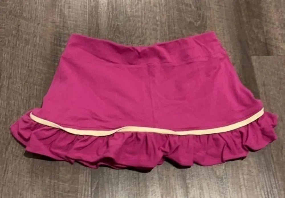 Pink with yellow trim tennis skirt/skort - Image 3