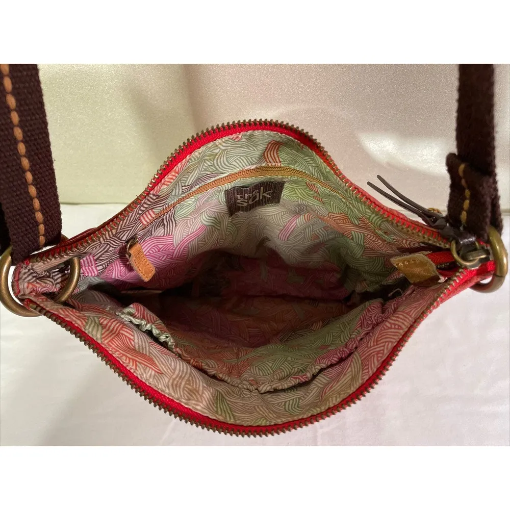 The Sak Multicolor Patchwork Soft Leather Zipper Purse Crossbody Bag - Image 10