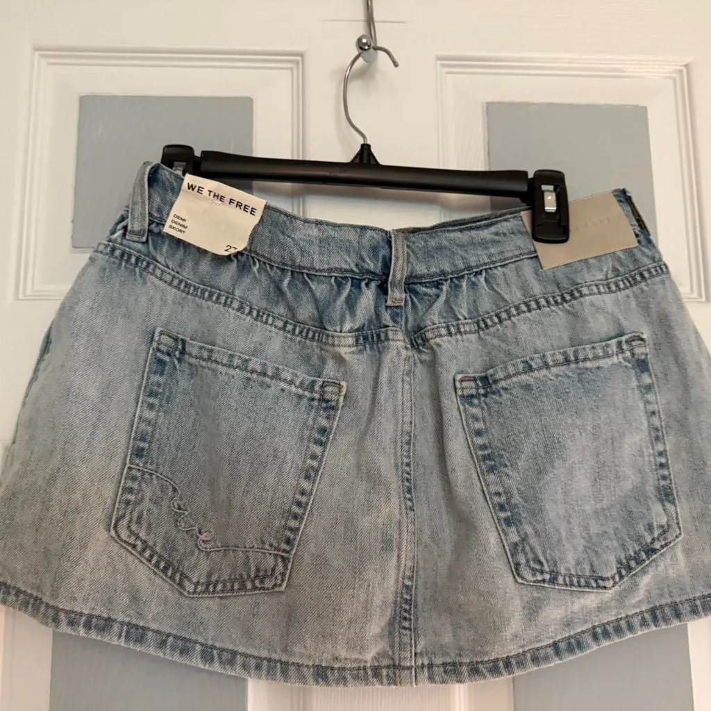 Free People ( We The Free) Denim Skort . Perfect for any occasion. NWOT, size 27 - Image 4