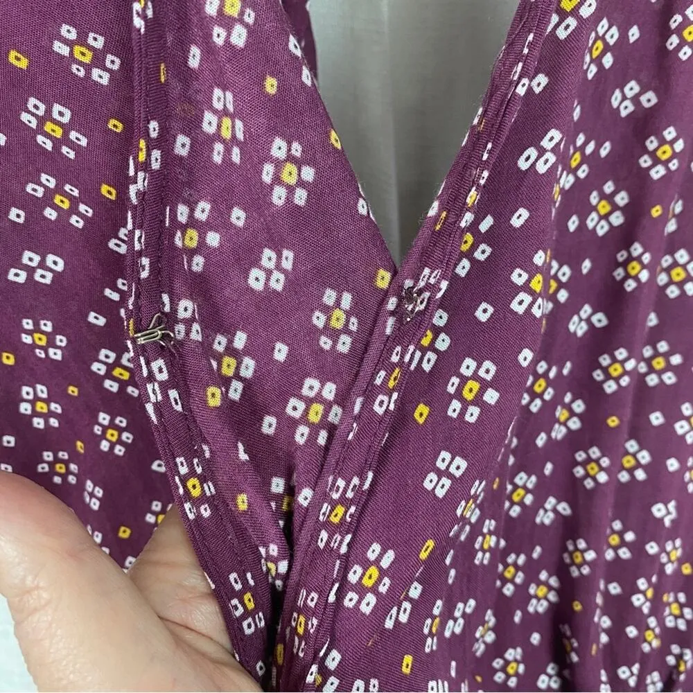 Faithfull The Brand Purple Beshka Floral Sublime Playsuit Romper Sz.2 - Image 11