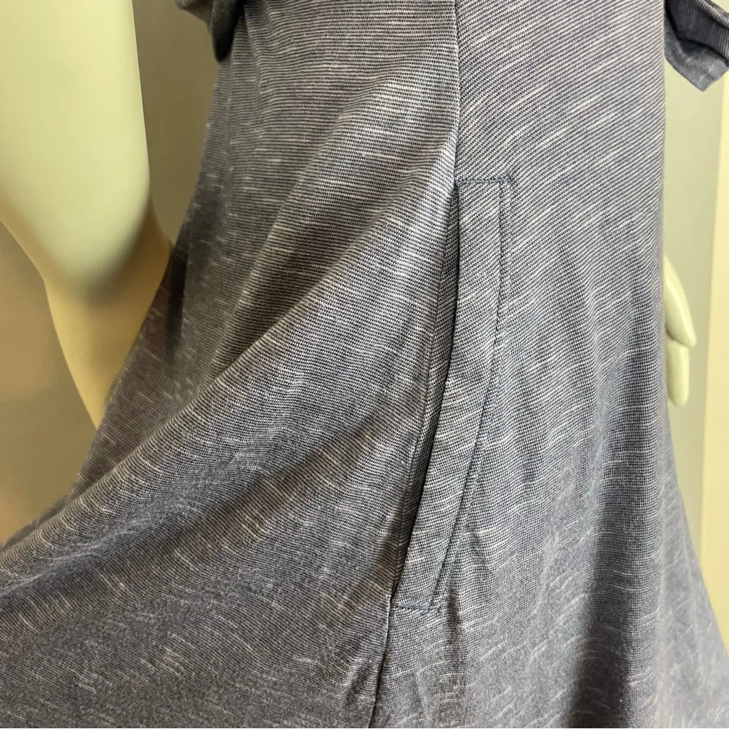 Toad & Co Dress Cue Wrap Style‎ Organic Cotton Tencel Spandex Medium Tie Waist Purple - Image 10