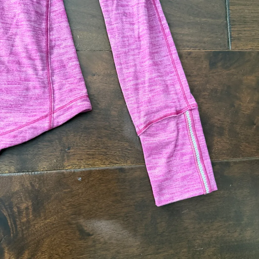 LULULEMON Heathered Raspberry Long Sleeve Running Top Long Sleeve Size 6 - Image 3