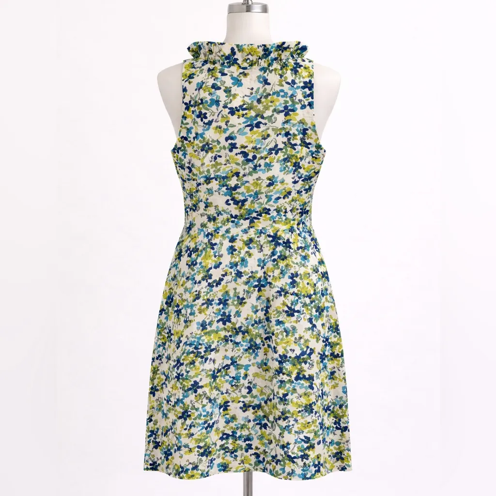 London Times Floral Sleeveless Floral Side Zip 100% cotton size 10 - Image 2