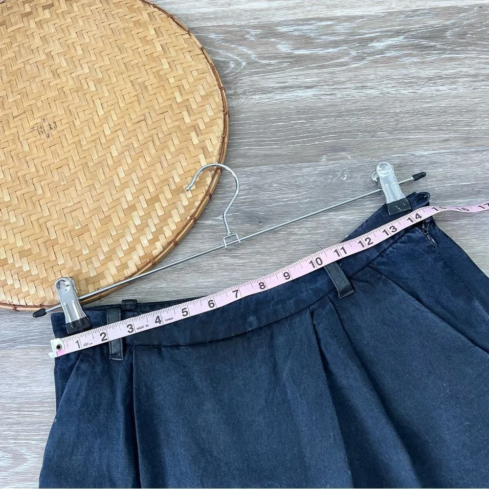 Mango‎ navy cross over pleat front pants - Image 6