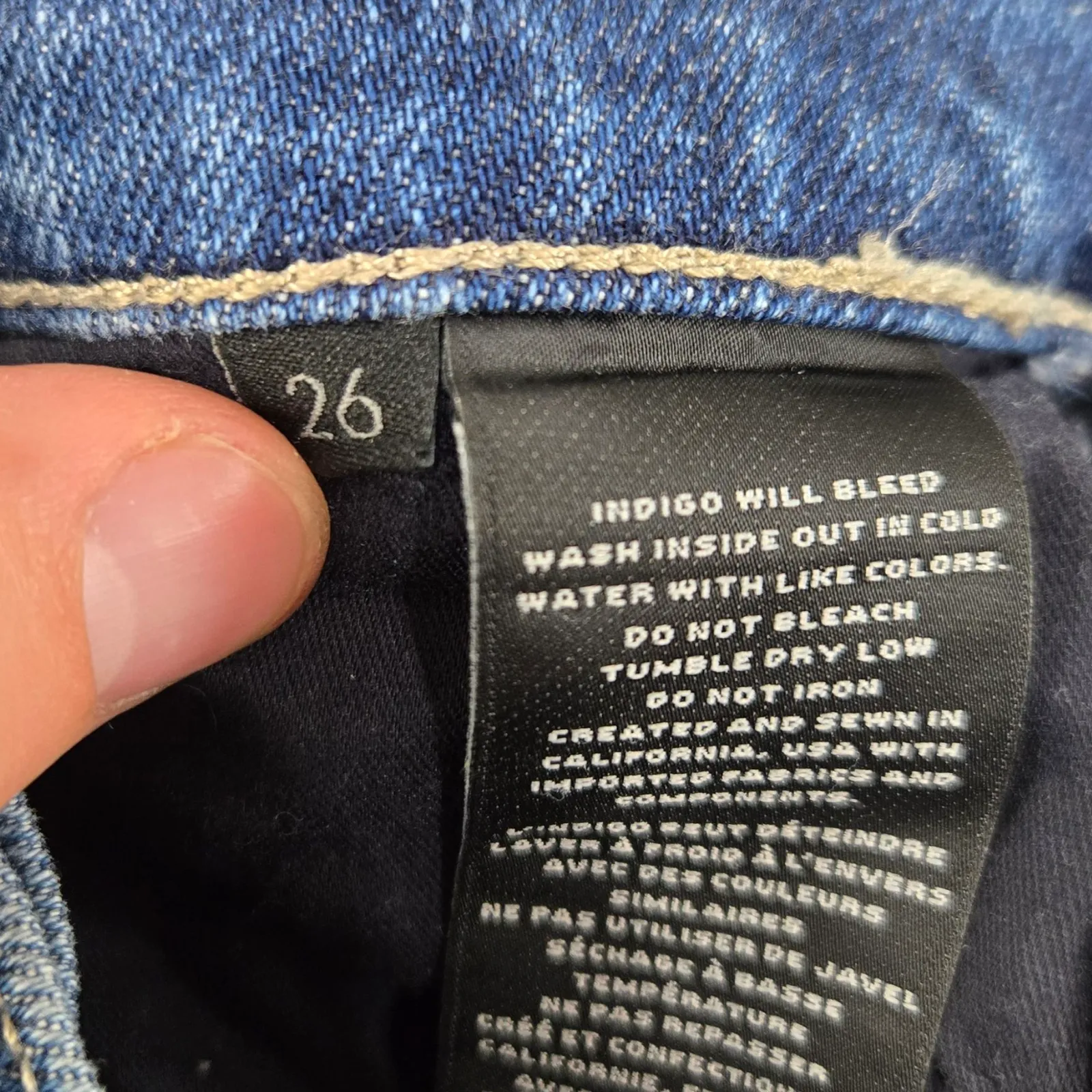 J Brand Medium Jules High Rise Rhinestone Stripe Straight Crop Jeans Size 26 - Image 9