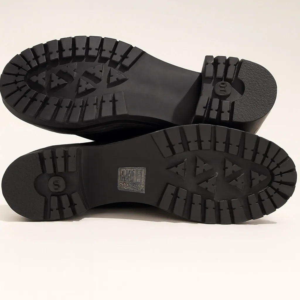 Michael Kors Brea Leather and Logo Jacquard Combat Boot - Image 5