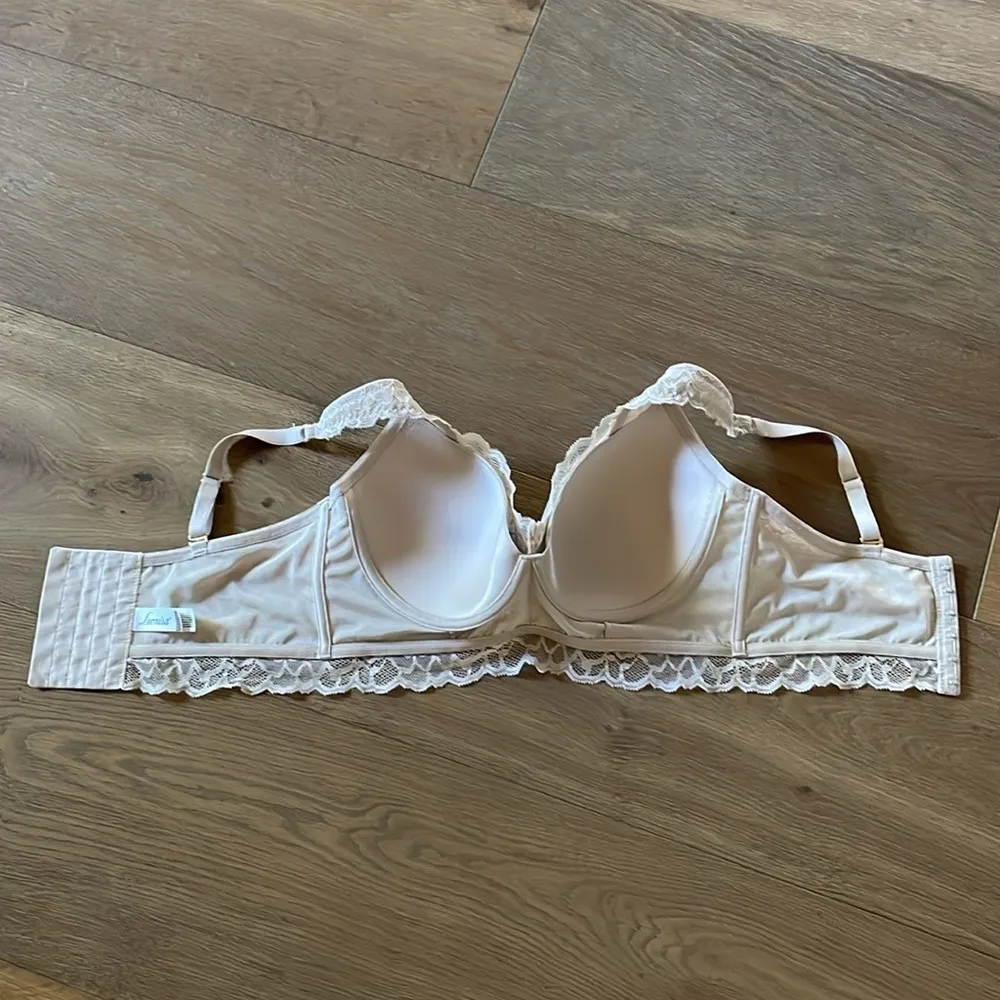 Leonisa Luxe Lace Underwire Smoothing Bustier Size 36B Nude - Image 8