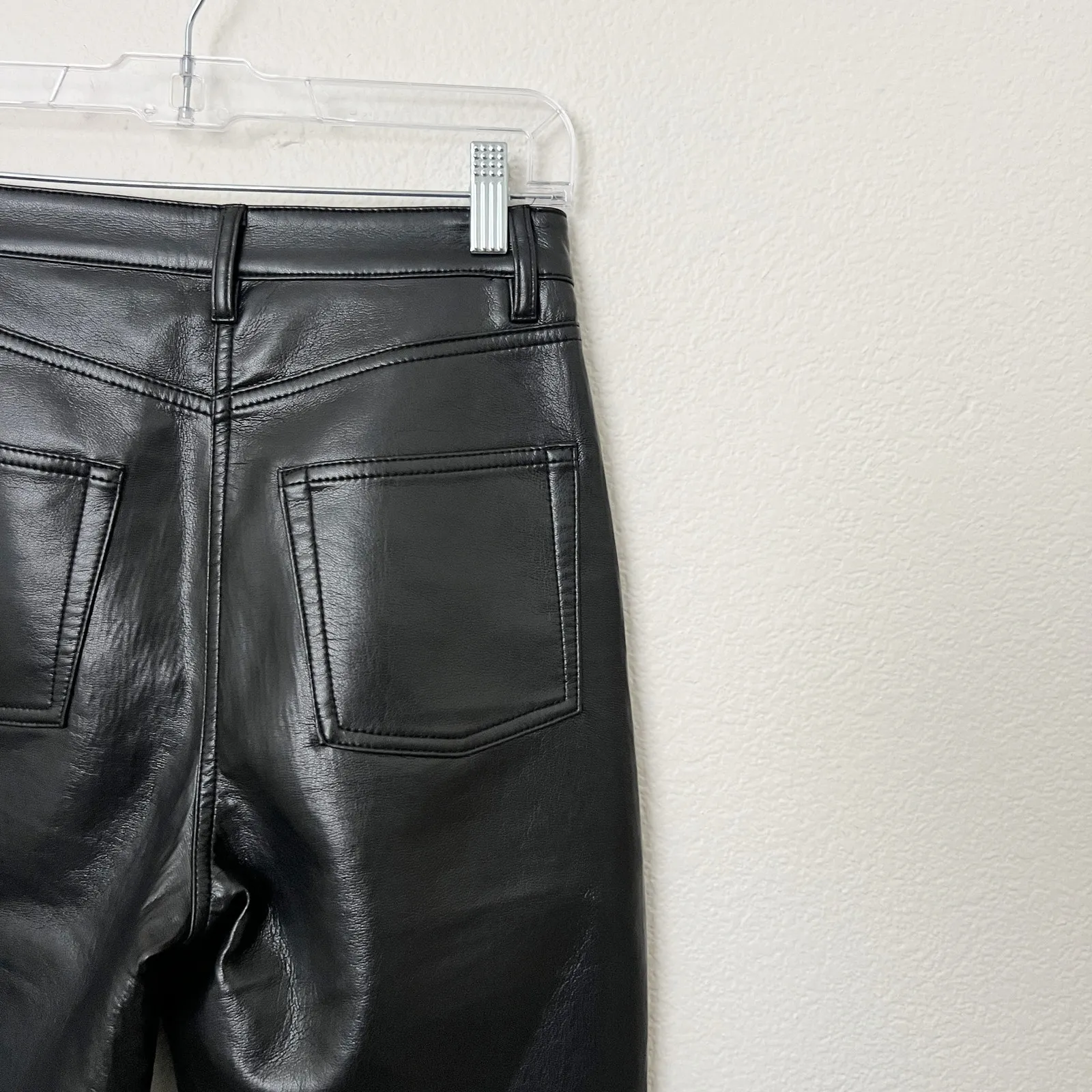 [Wilfred] Black The Melina Straight Leg High Waisted Vegan Leather Pants Size 2 - Image 7