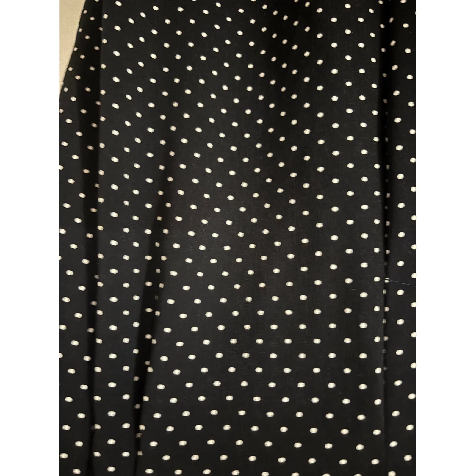 Cynthia Rowley Polka Dot Pants Elastic Waist Casual Career‎ Navy L - Image 2
