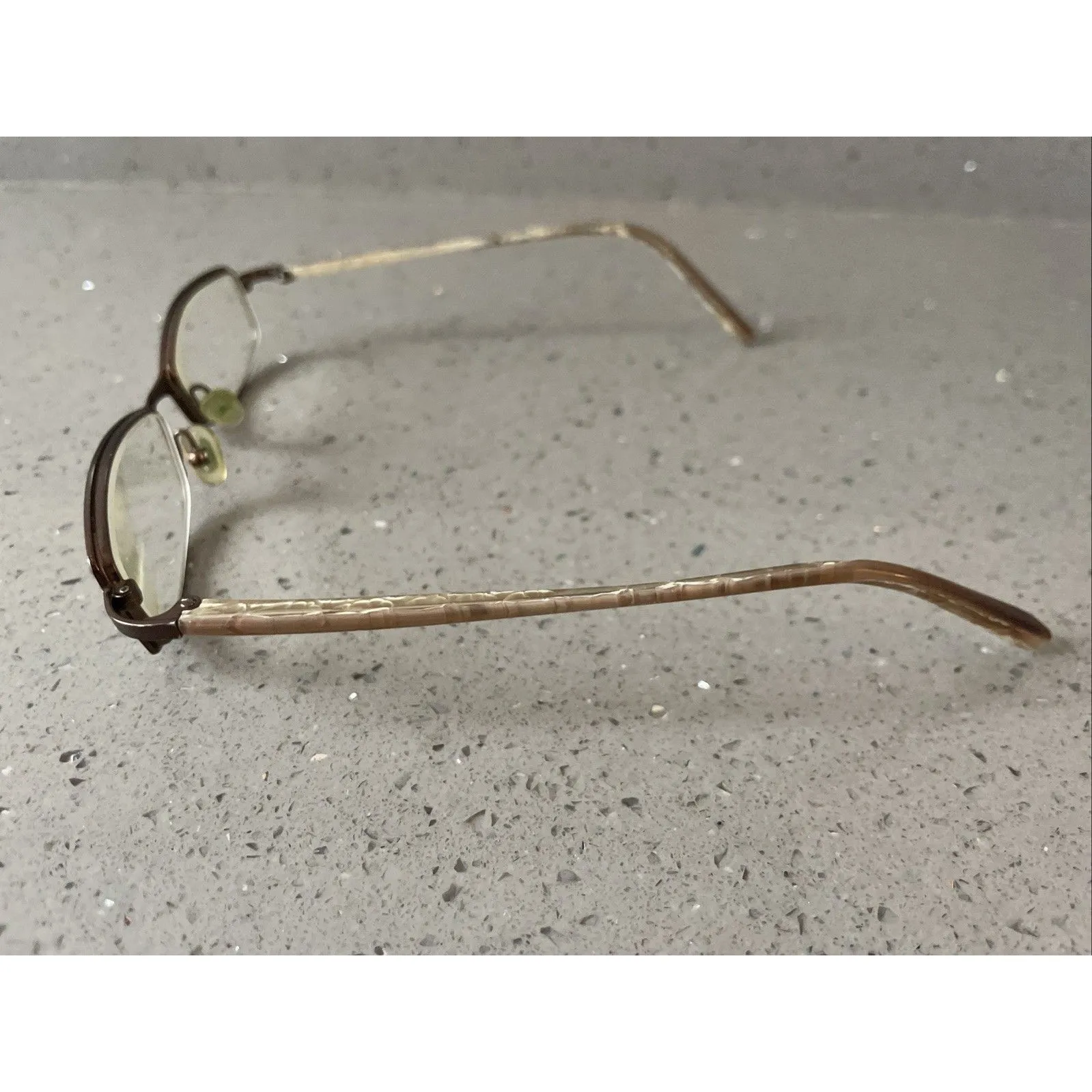 Jones New York Eyeglasses Frames ONLY 50-17-135 full Rim Metal bronze rectangle - Image 3