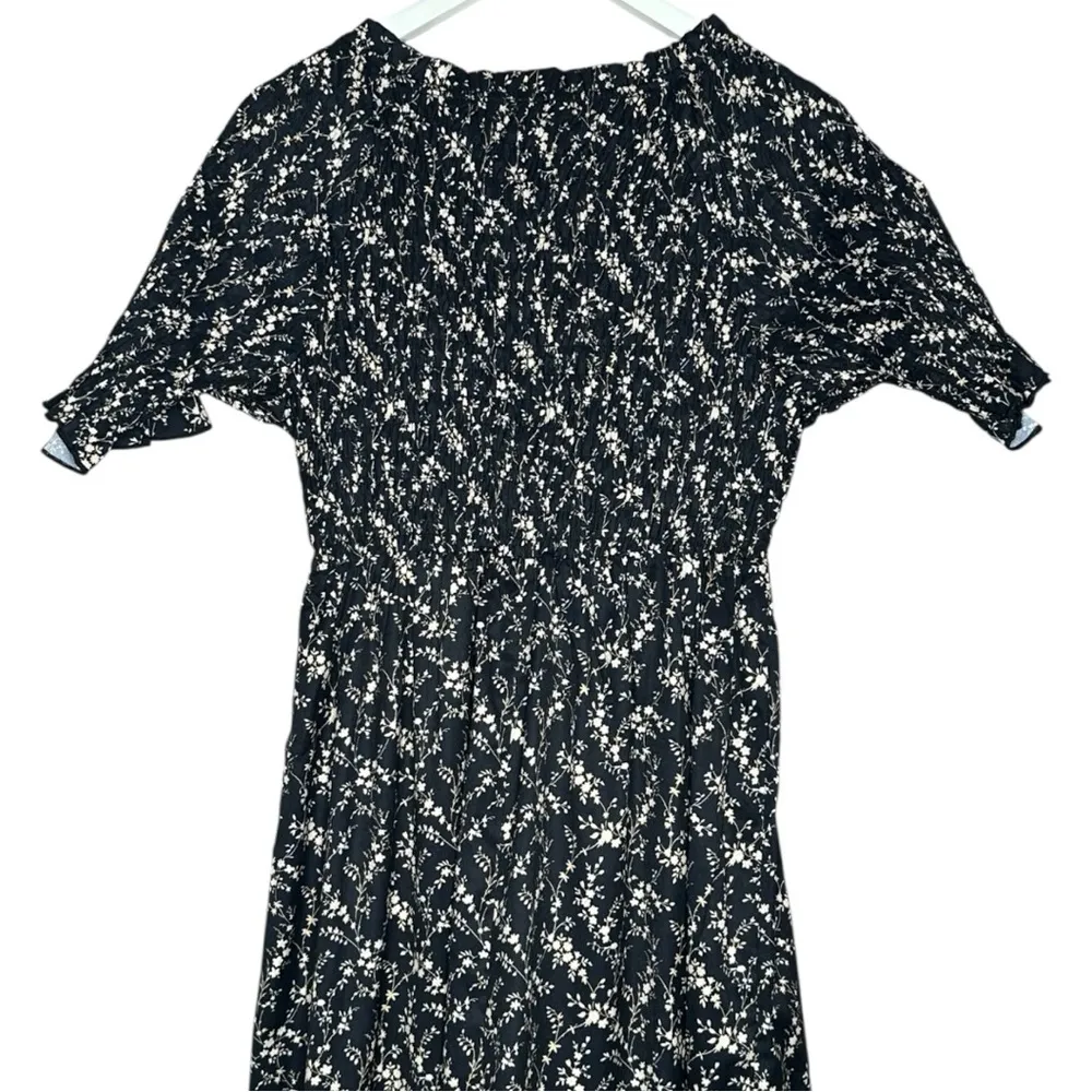 Baltic Born Lotta Black Floral Smocked Dress XS - Image 13