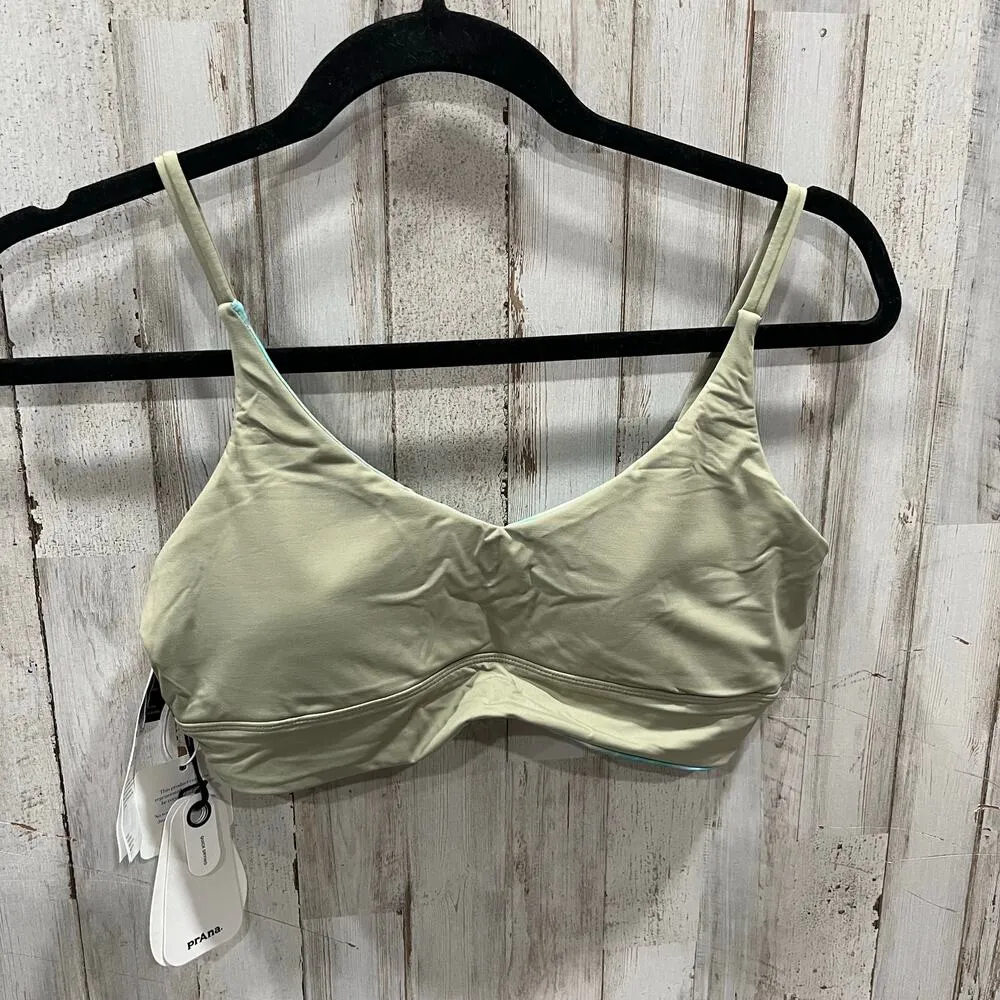 New! Prana Willow Falls Reversible Bikini Top Mirage Green Womens Size XS - Image 8