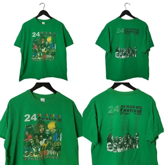 2018 24th New Orleans Music Festival Rap Tee T Shirt Concert Artists Graphic Size XL - Image 2