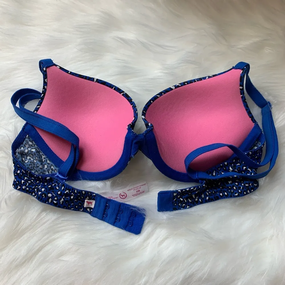 PINK Blue Leopard Wear Everywhere Push-up Bra - Image 4