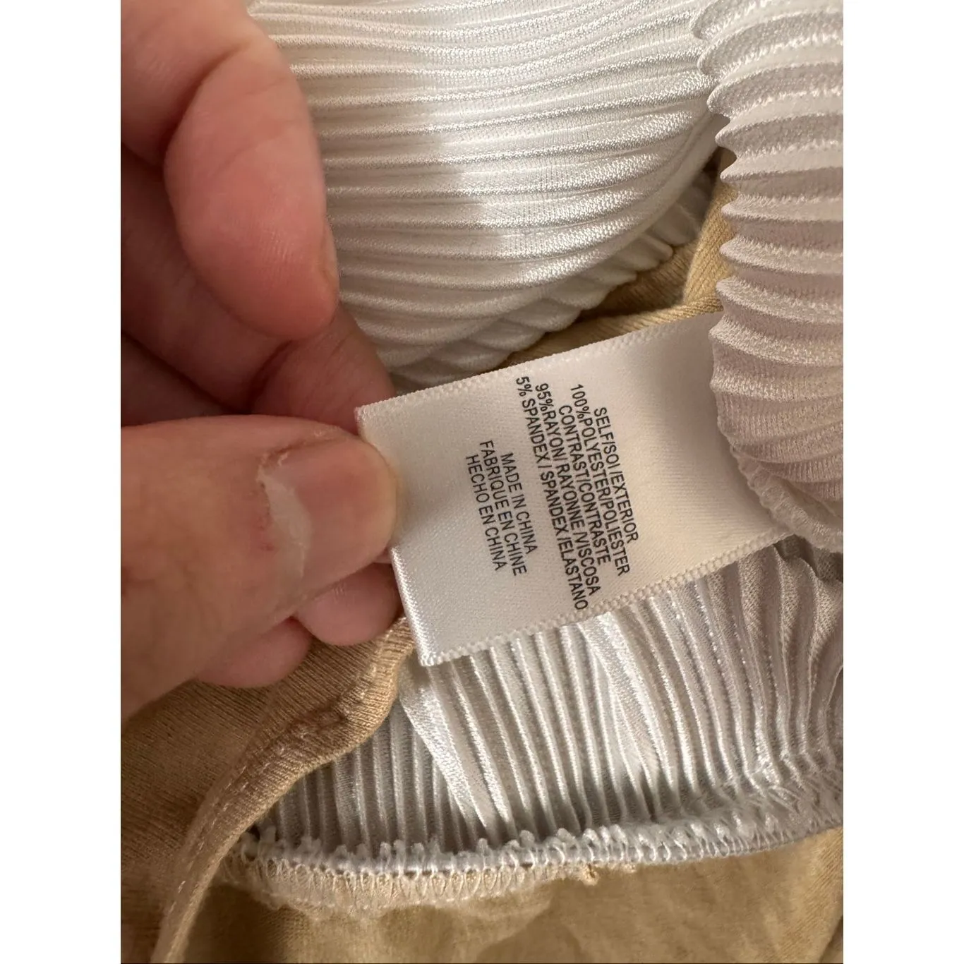 WAYF  White Ribbed Wrap Bodysuit Size Small Adjustable Straps Stretch NWT - Image 4