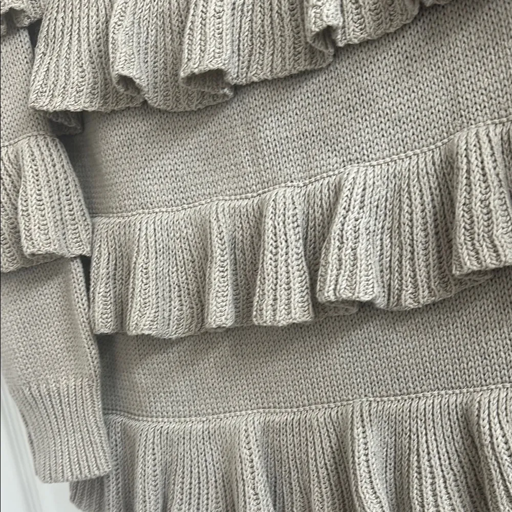 One Teaspoon Elegant Ruffle Tiered Sweater Dress - Beige - Image 5