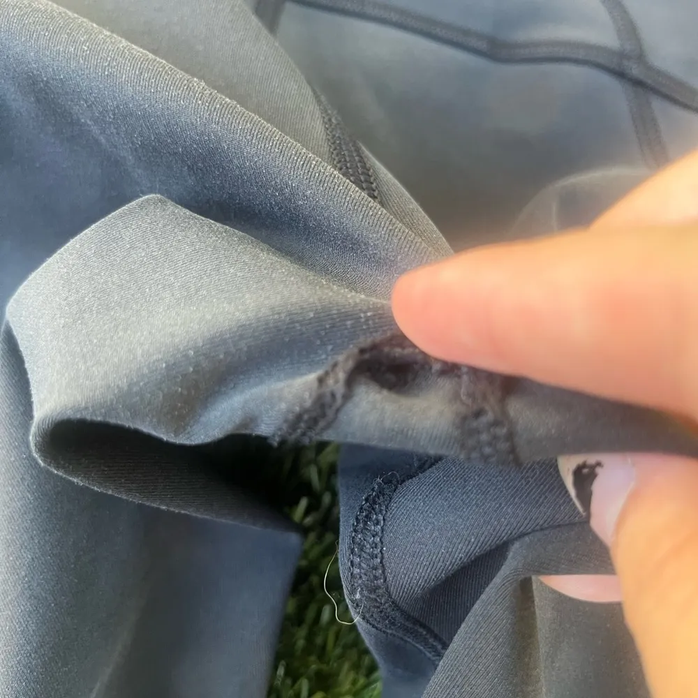 Lululemon Crop Black leggings logo on leg - Image 5