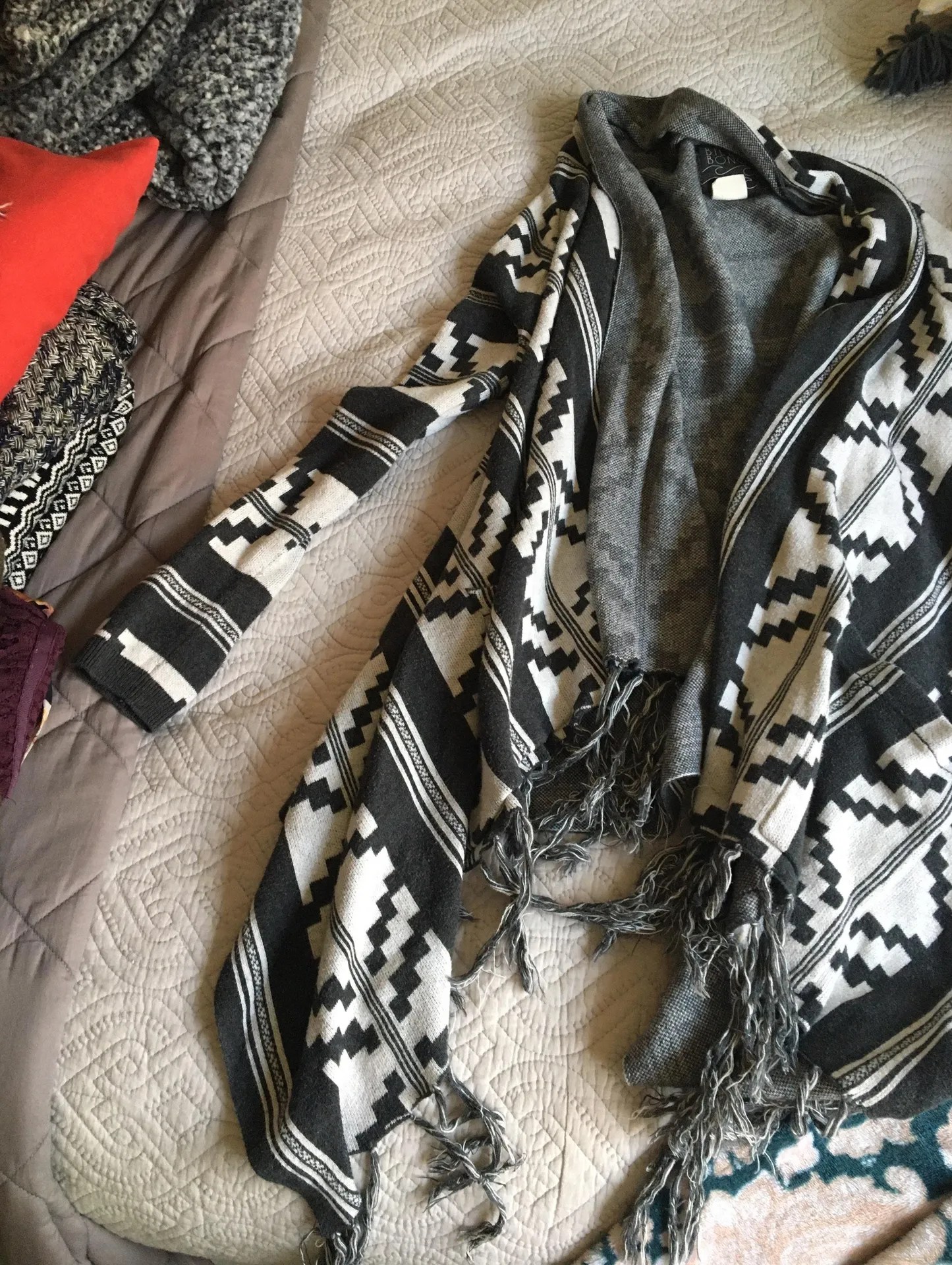 Billabong Duster Cardigan Aztec Boho - Image 2