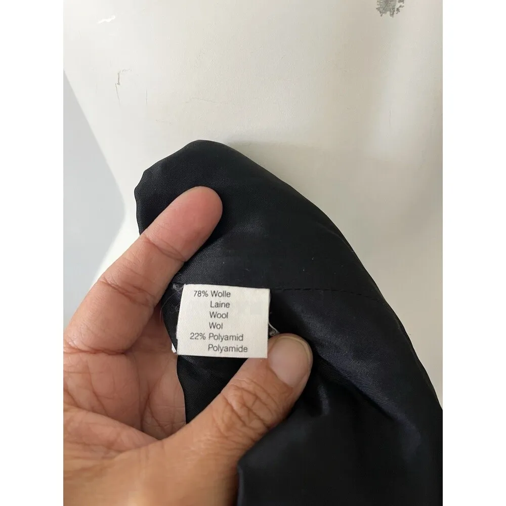 Vintage Cartoon Fashion Brown White Wool Blend Tweed Pencil Skirt Size 6 EU 42 - Image 3