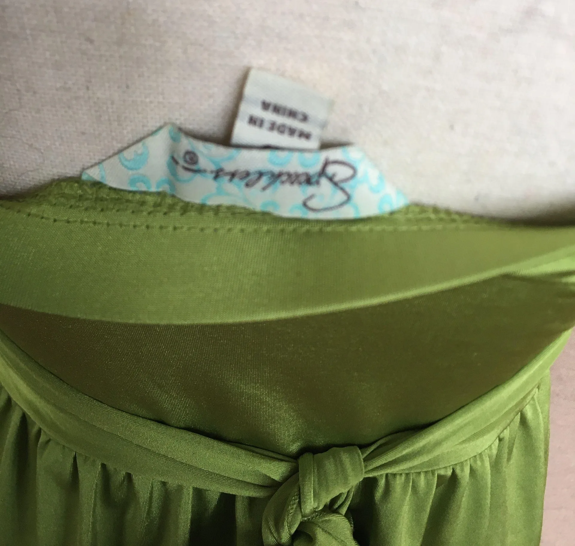 2000s Y2K Stretch Chartreuse Green Bright Spaghetti Strap Dress S - Image 4