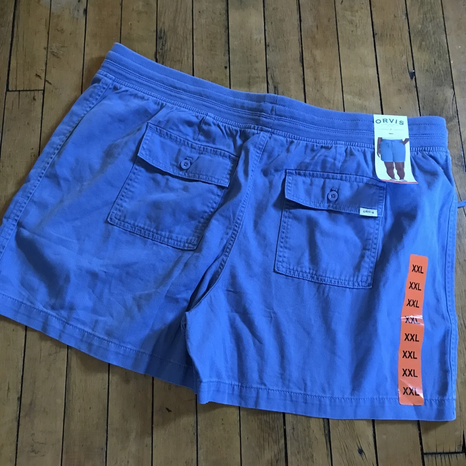 Orvis  Women's Blue Pull On Cotton Blend Drawstring Shorts NWT Size XXL - Image 2