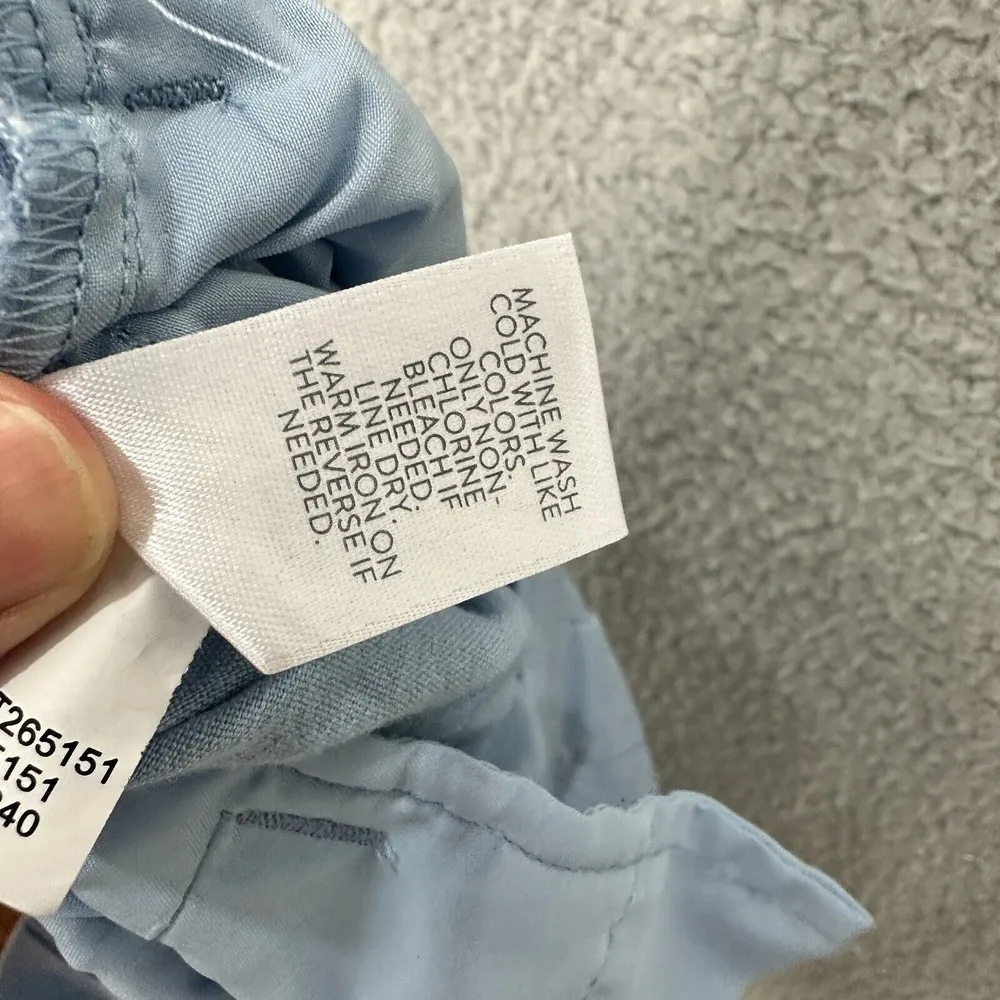 J Jill Linen Blend Cropped Pants Women Small Blue Minimalist Coastal Fisherman - Image 6