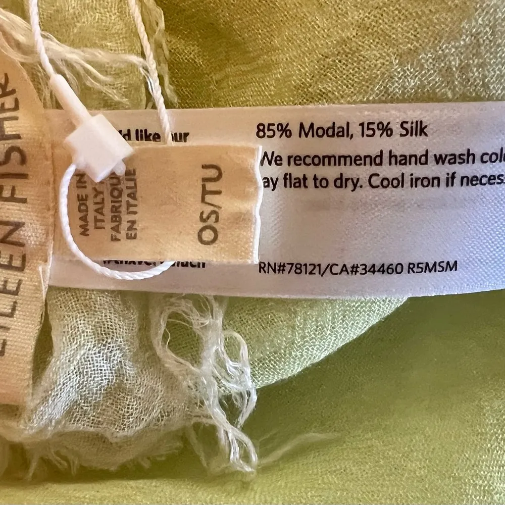 EILEEN FISHER Hand Dyed Modal Silk Scarf Muted Colors NWT One Size MSRP $148 - Image 9