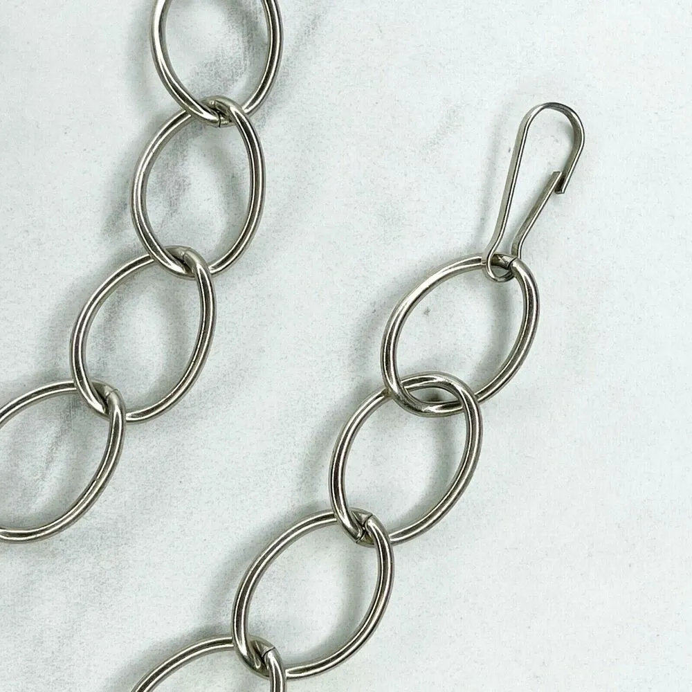 Silver Tone Simple Ball Charm Metal Chain Link Belt Extra Small/Small (XS/S) ✨ - Image 10