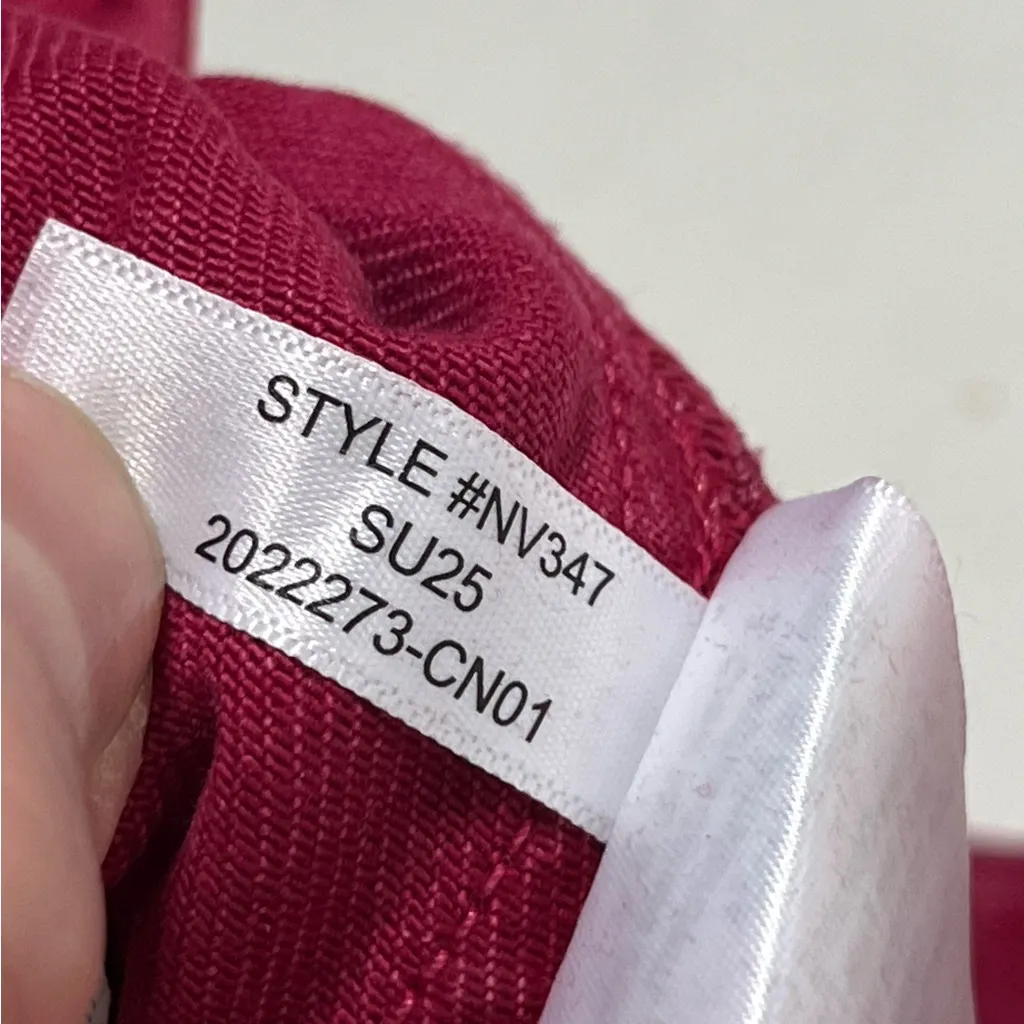 Madewell New Denim Scoopneck Mini Dress Dark Rosette Red Sleeveless Size Large - Image 8