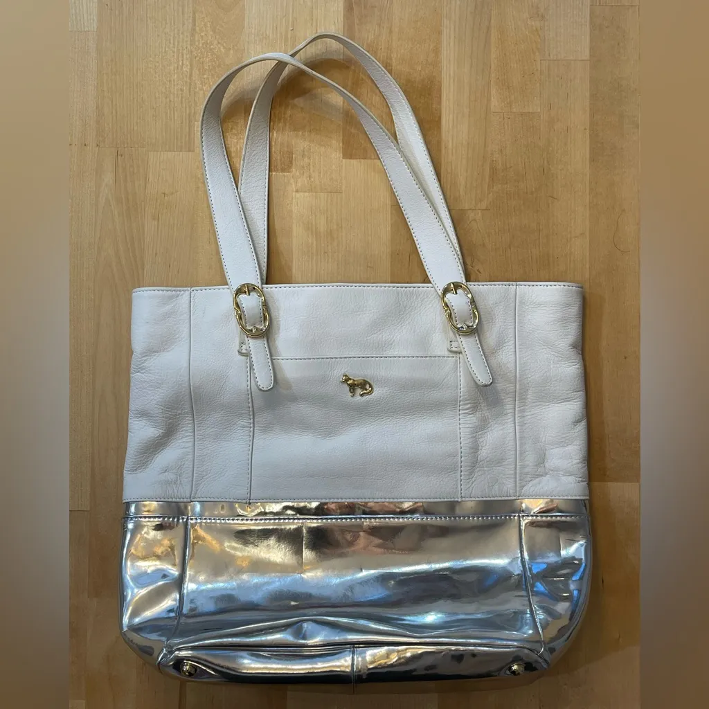 Emma Fox White and Silver Large Tote Bag - Image 2