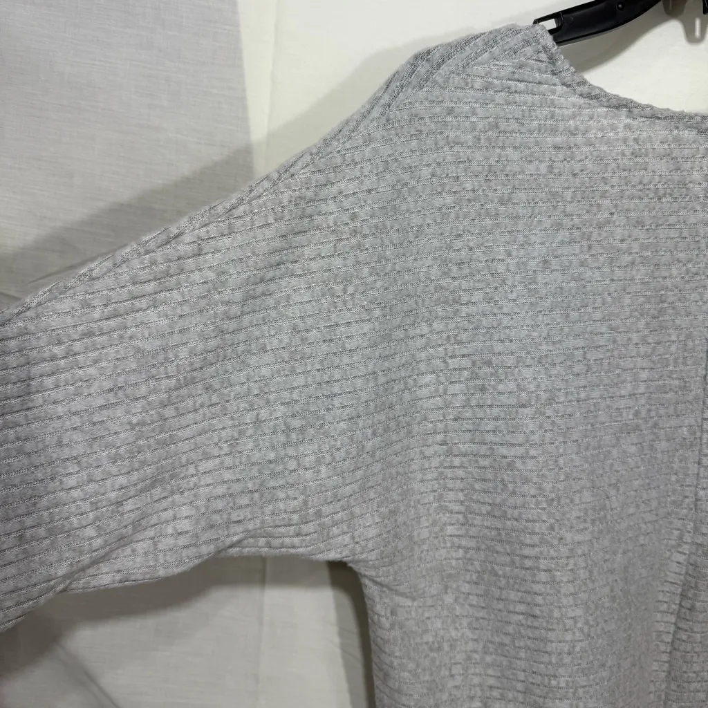 BYdesign Gray Women's Crew Neck Ribbed Long Sleeve Shirt Size XL - Image 3