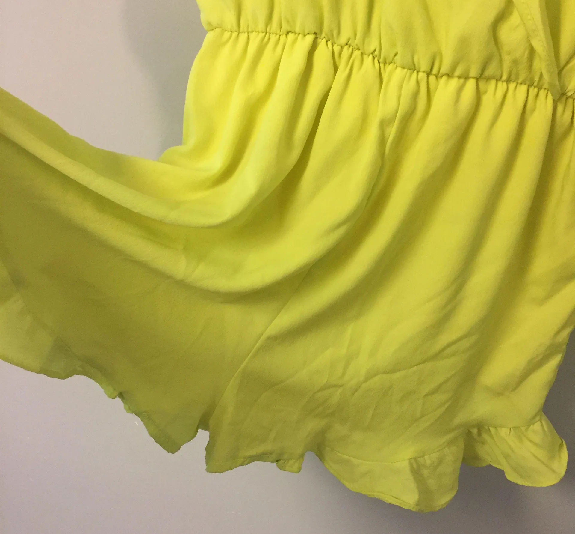 Chartreuse Ruffle Trim Romper - Image 7