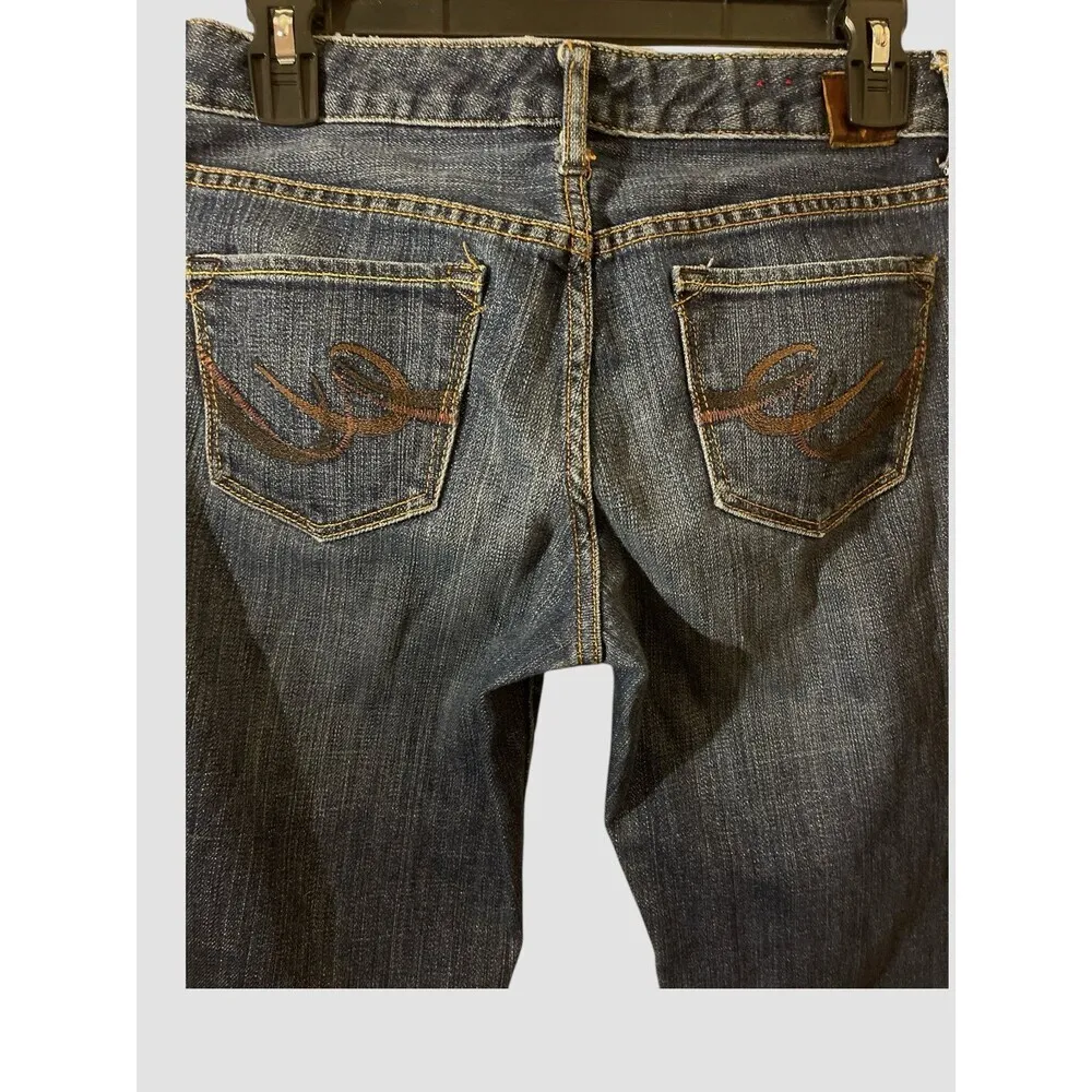 X2 Quality Denim Low Rise w10 Boot Cut Jeans Size 2 Long Blue - Image 4