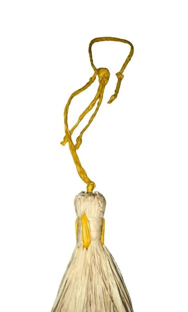 Mar Y Sol Straw Amalfi Tote Bag Used Striped Sunflower / Natural Yellow - Image 8