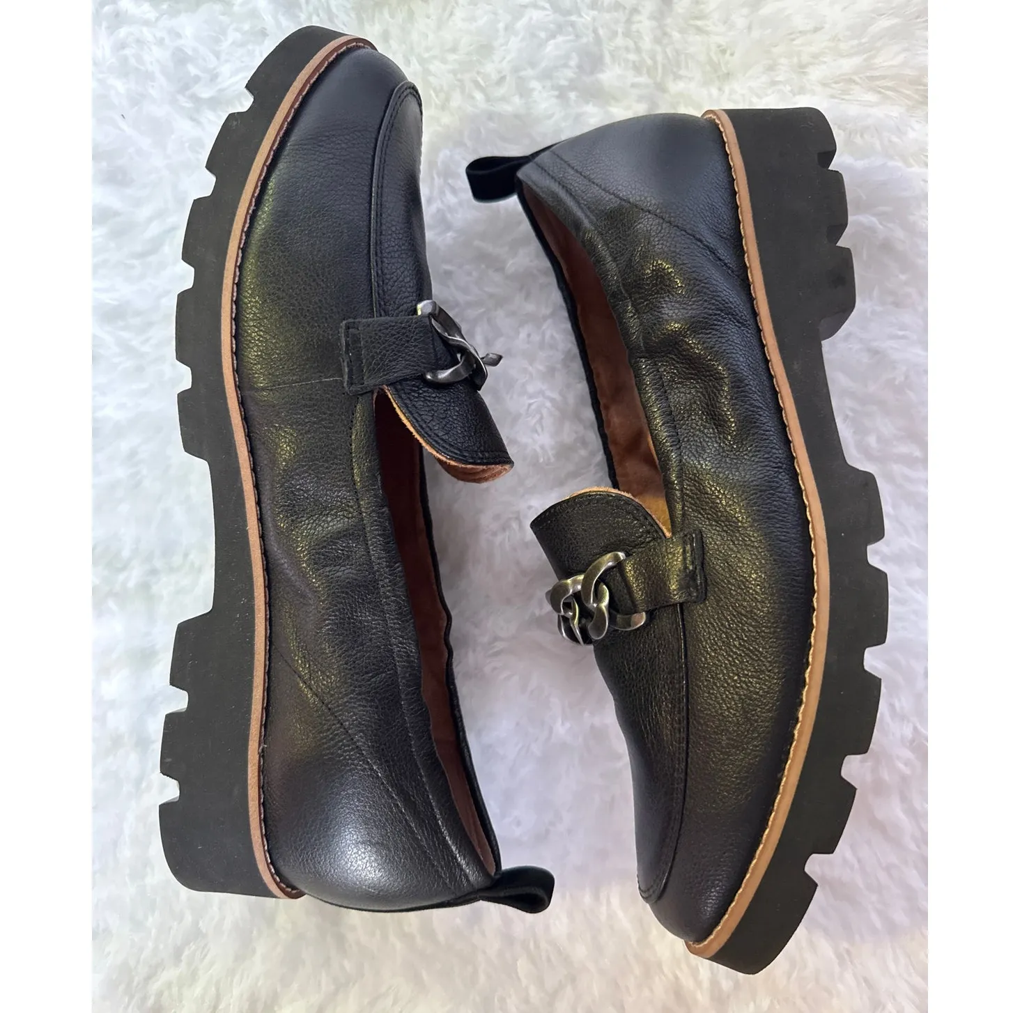 Vionic charm Cynthia lug sole slip on loafers black silver retro Y2k style 10 - Image 7