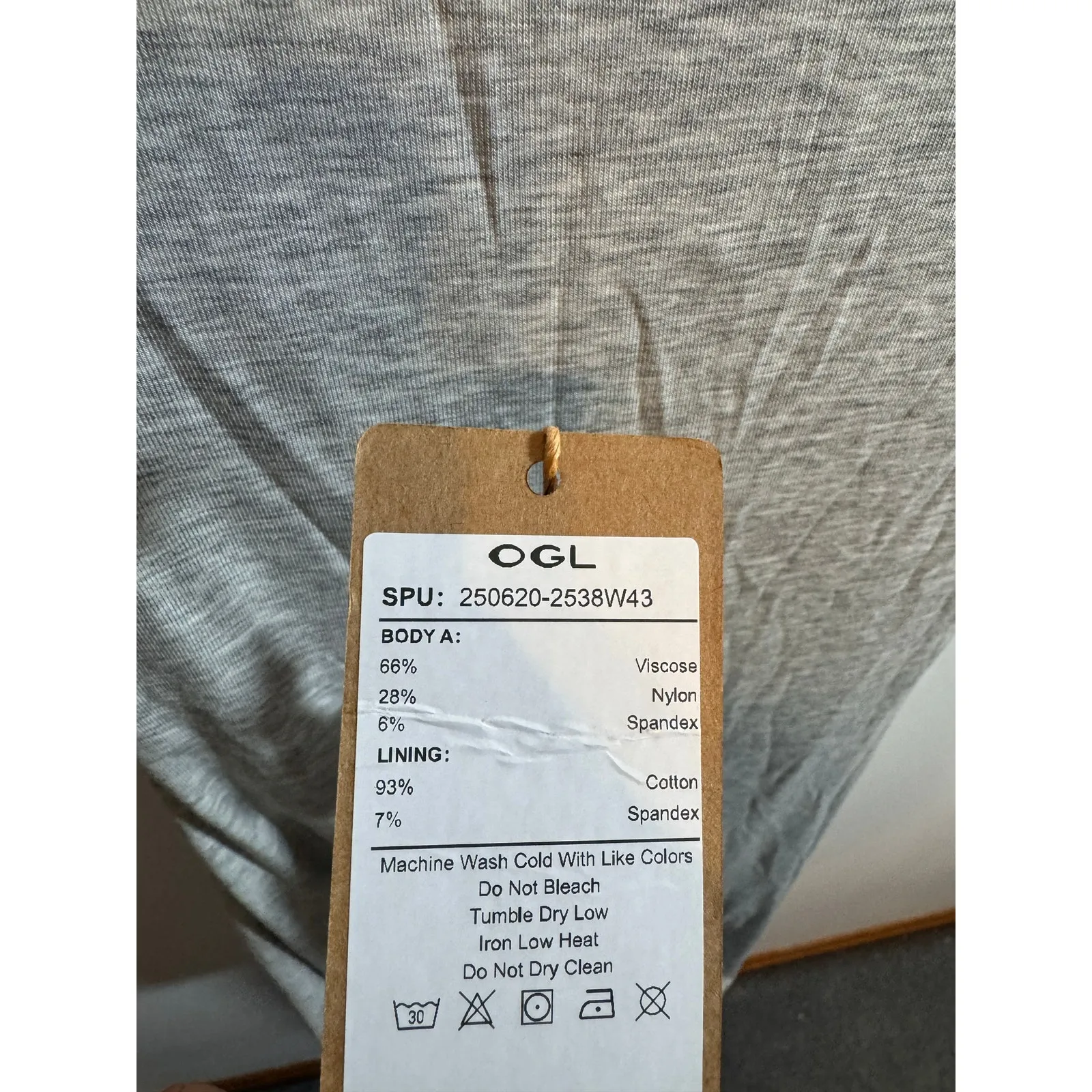 Brand New OGL Women's Size Medium Gray Sleeveless Knit Midi Dress Viscose Blend - Image 4