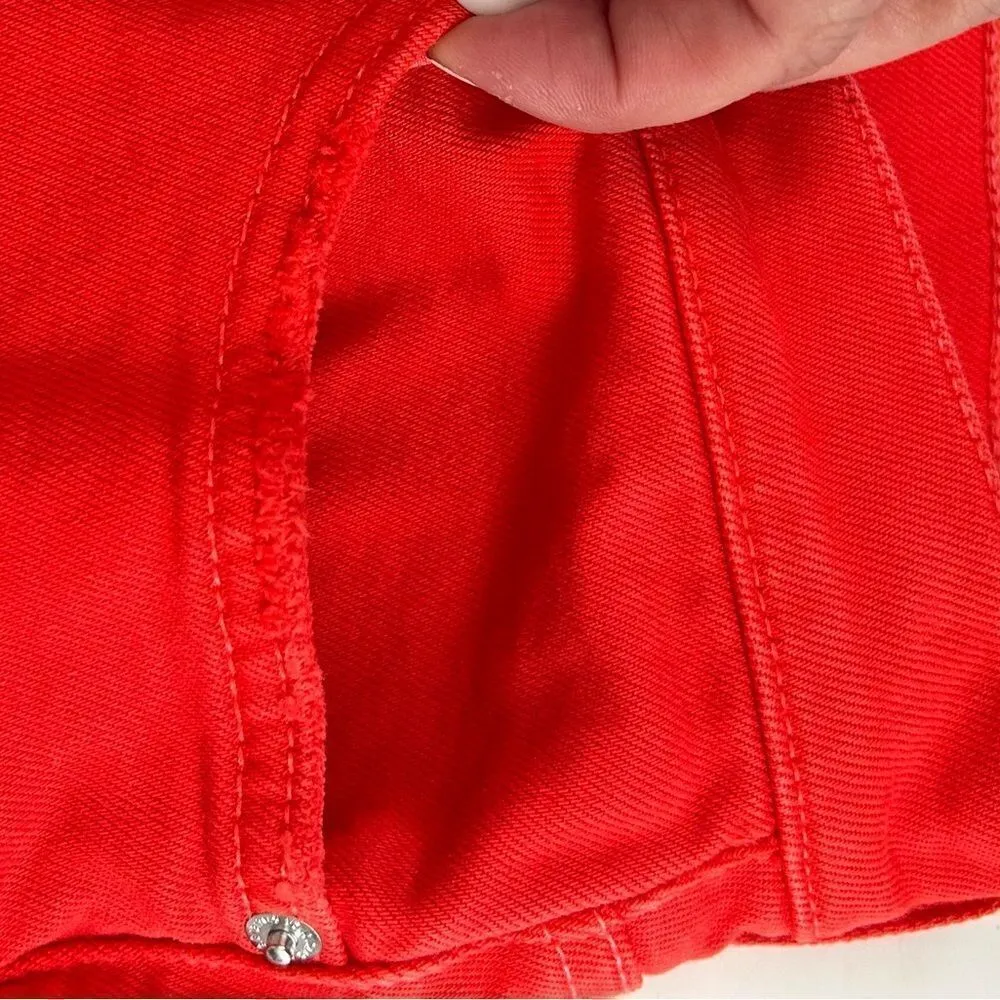 Anthropologie The Kick Straight Leg Raw Hem Cropped Jeans 27 - Image 10