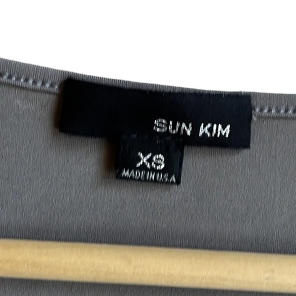 Sun Kim Gray Tunic/Dress Button Details Black Size XS - Image 5