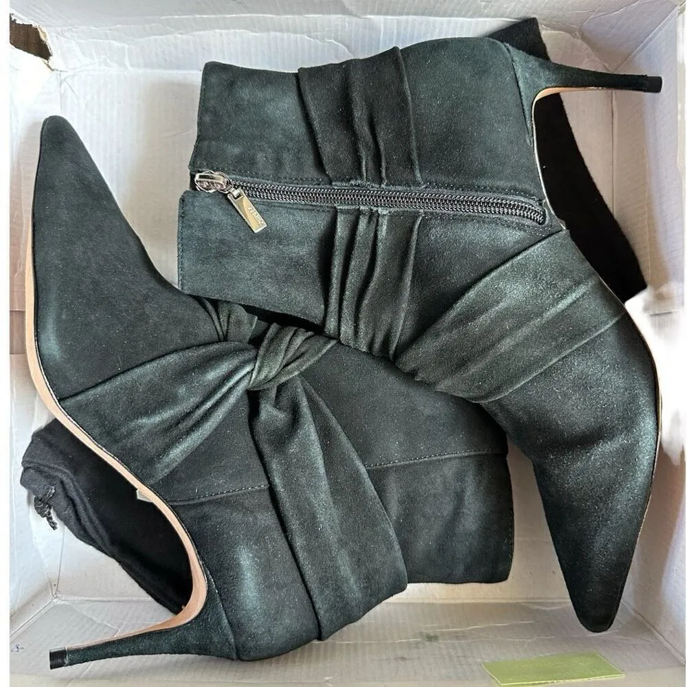 Size 8B Schutz Adryen Suede Ankle Boots in Black - Image 5