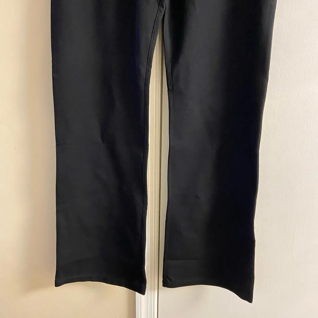 Betabrand pull on pants black bootcut flare women Large - Image 6