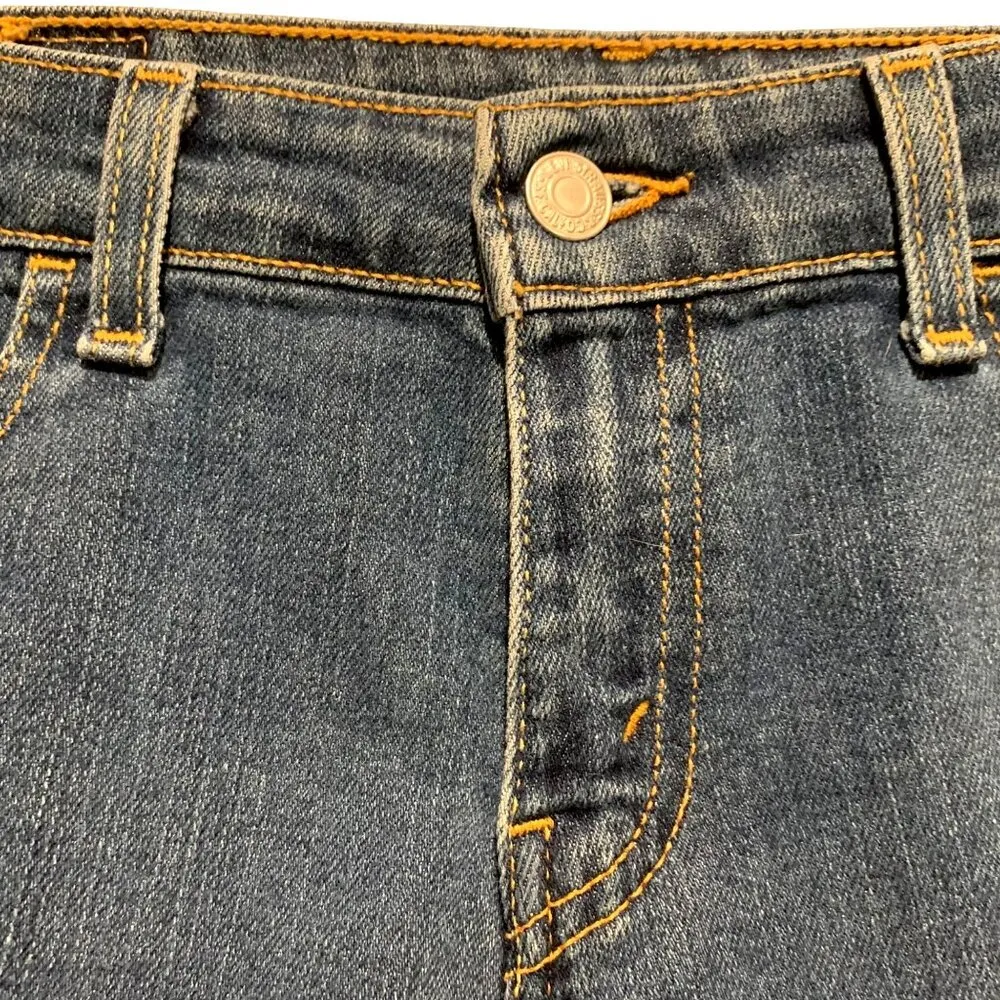 Levi's Classic 90s Mom High Rise High Waist Blue Jean Denim Shorts Red Tab JR 5 - Image 2